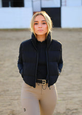 Zwart Cropped Puffer Vest