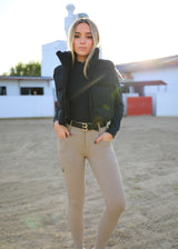 Zwart Cropped Puffer Vest