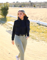 Zwart Cropped Puffer Vest