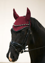 Burgundy ear bonnet