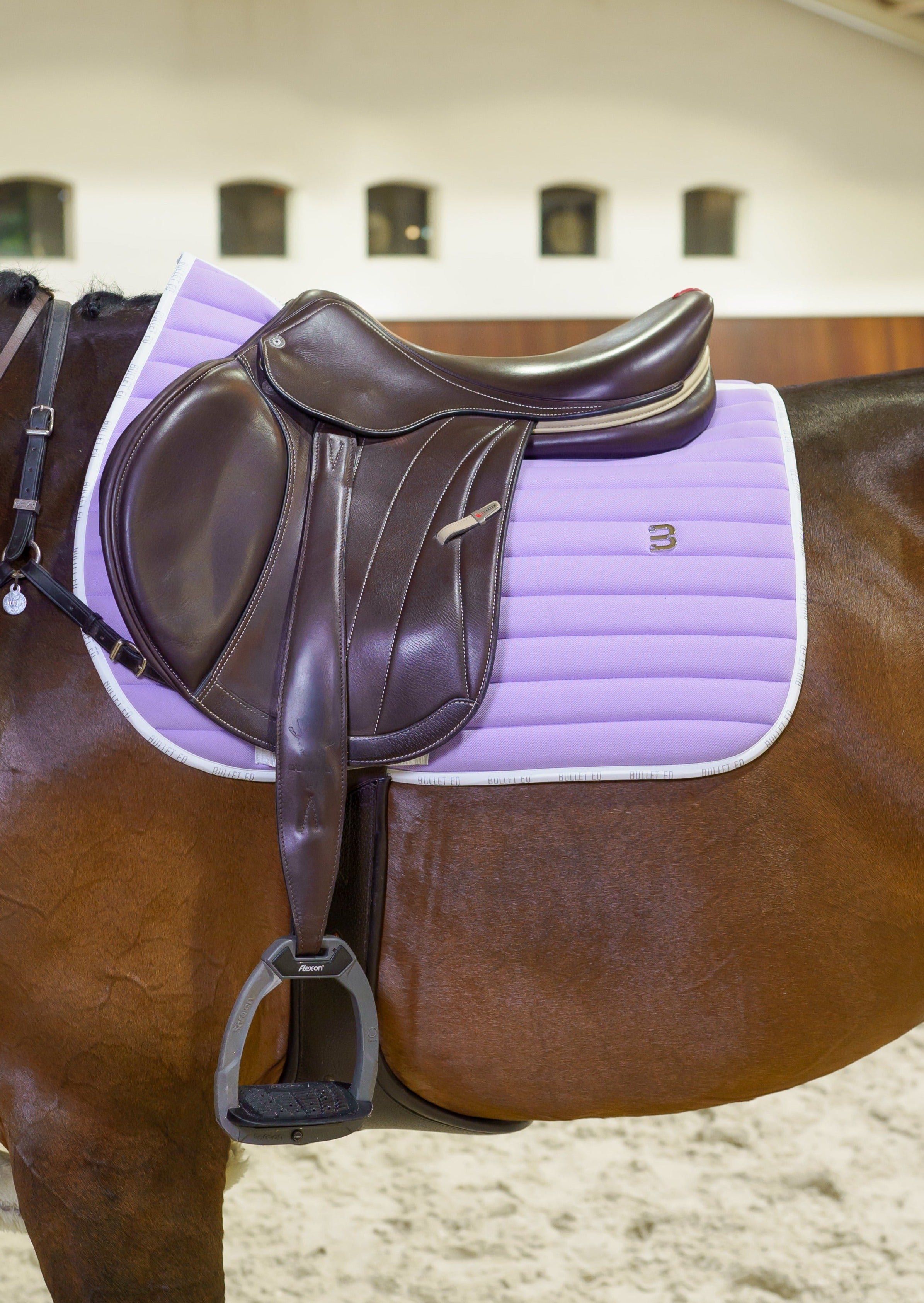 lilac saddle pad jumping Bullet Equestrian Design