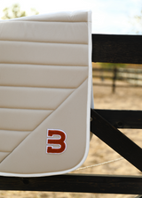 Beige Teddy saddlepad dressage