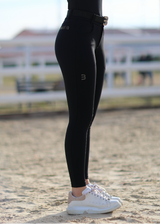 Black glitter knee grip breeches