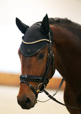 Black glitter ear bonnet