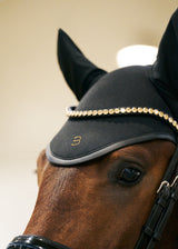Black glitter ear bonnet