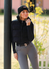 Zwart Cropped Puffer Vest