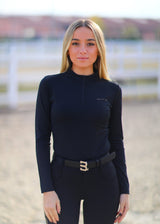 Black glitter full grip breeches