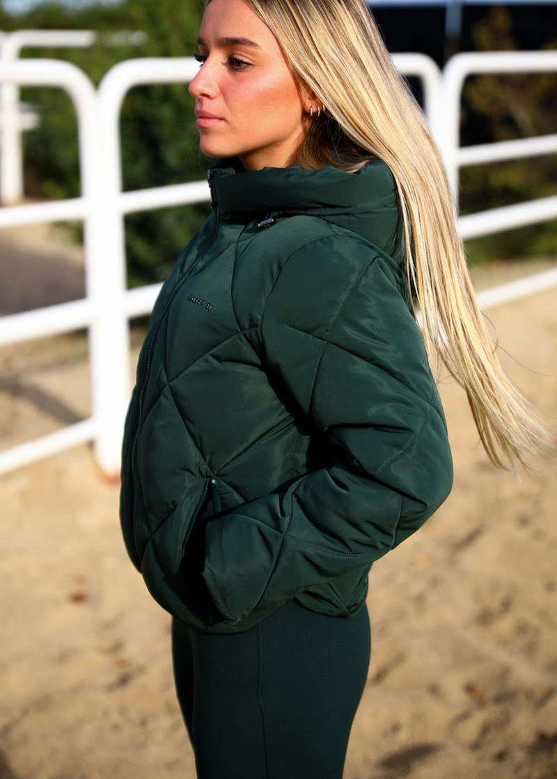 Dark green winter coat