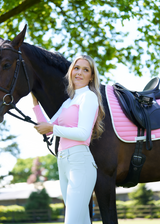 Pink Saddle pad Jumping