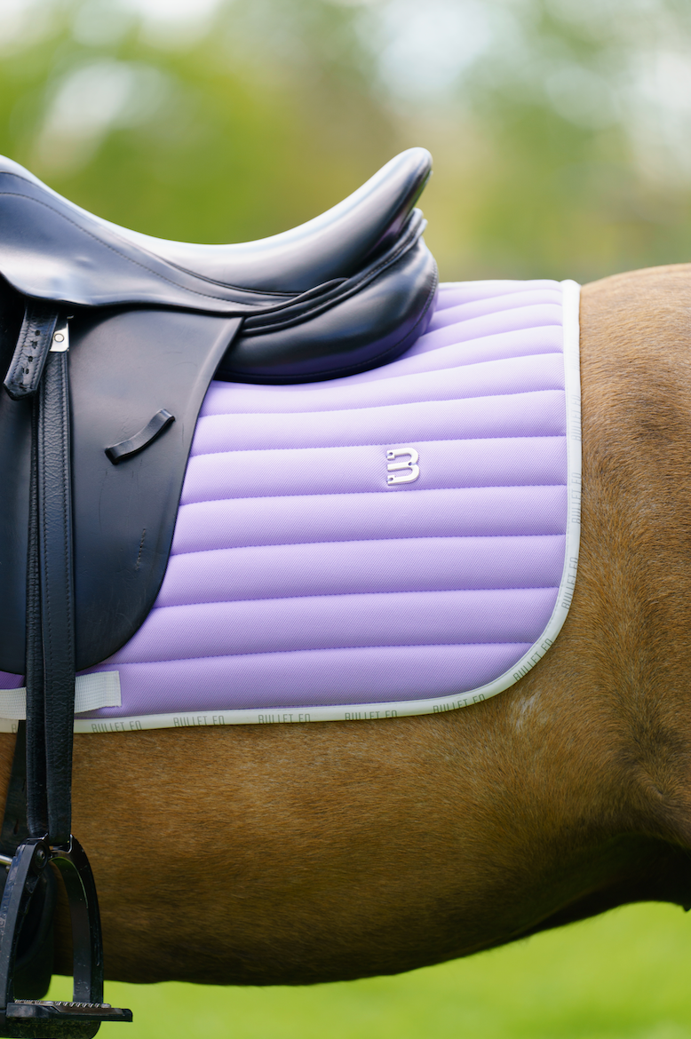 lilac saddle pad pony dressage