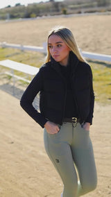 Zwart Cropped Puffer Vest