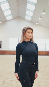 Black glitter full grip breeches