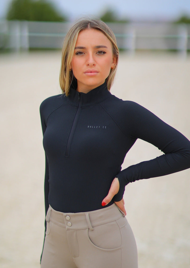 Black Ribbed Base Layer