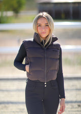 Espresso Cropped Puffer Vest