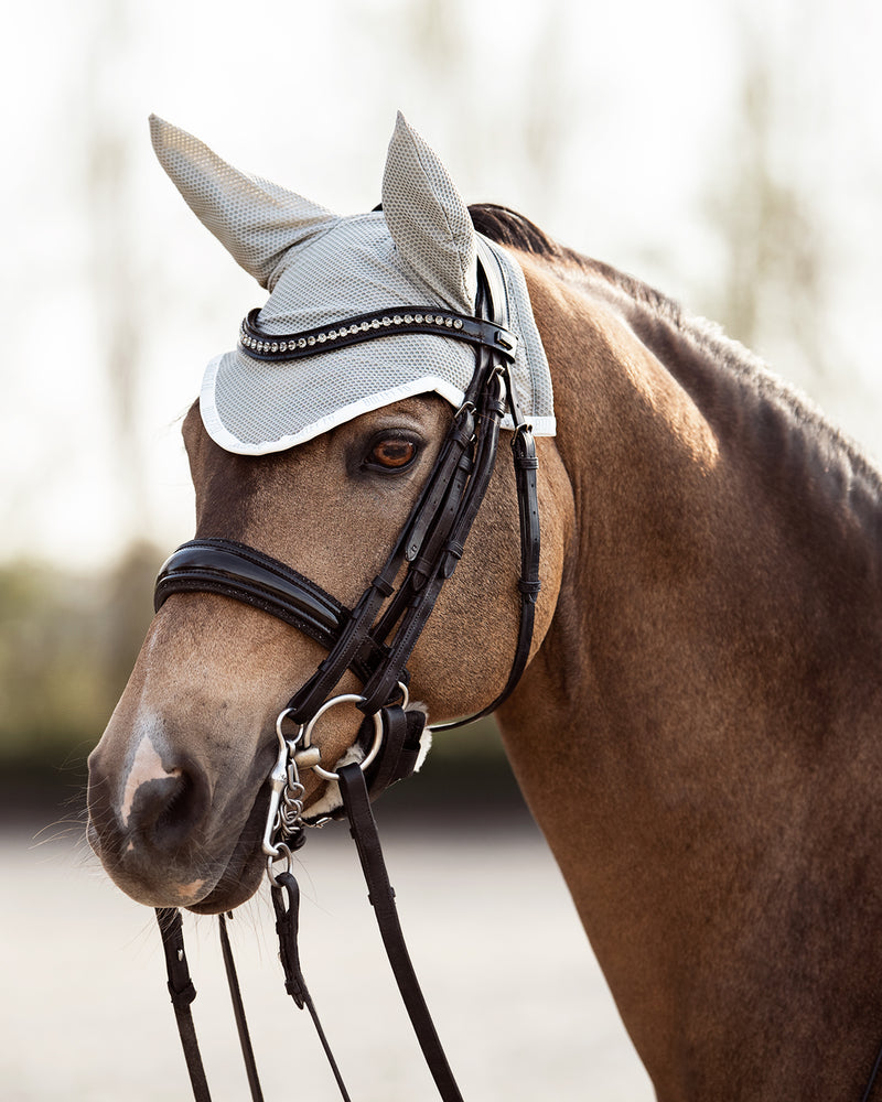 light grey ear bonnet