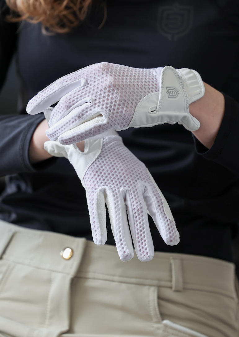 White Riding Gloves