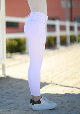 White EQ knee grip breeches